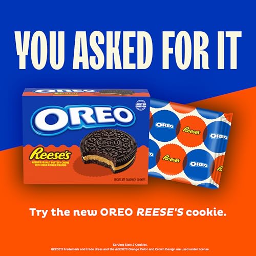 OREO REESE'S Peanut Buttery Creme Chocolate Sandwich Cookies, Limited Edition, 10.81 oz - Image 2