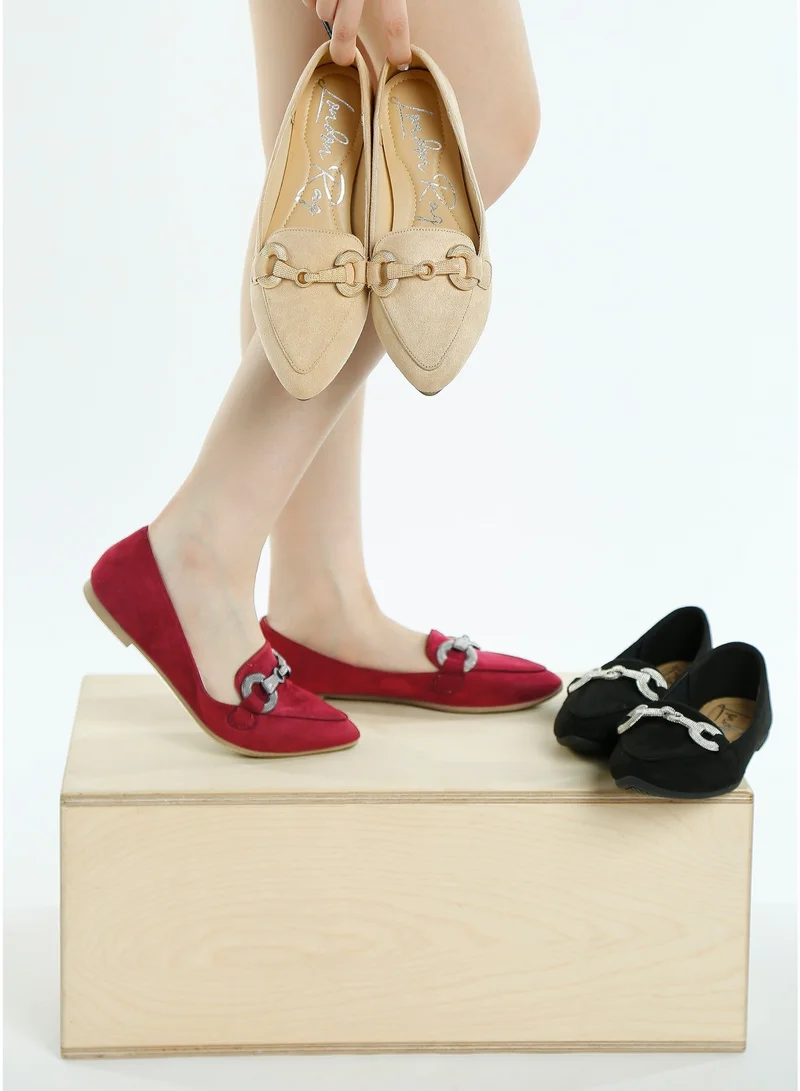 London Rag Beige Horsebit Detail Flexible Loafers in Beige for Women | Best Price UAE