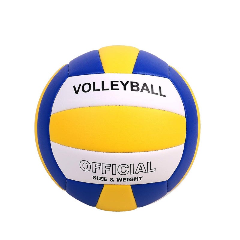 PECOGO Volleyball Size 5 PU Leather Soft Indoor Outdoor Volleyballs Sports Training Game Play Ball for Beginner, Teenager, Adult, 8.2 - Image 1