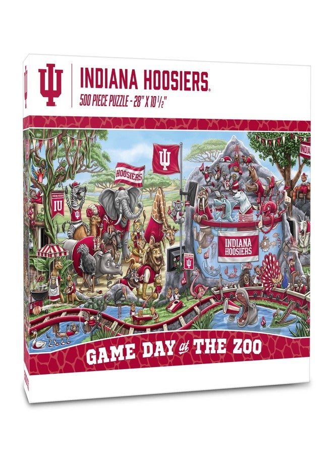 YouTheFan NCAA Indiana Hoosiers Game Day at The Zoo 500pc Puzzle - Image 1
