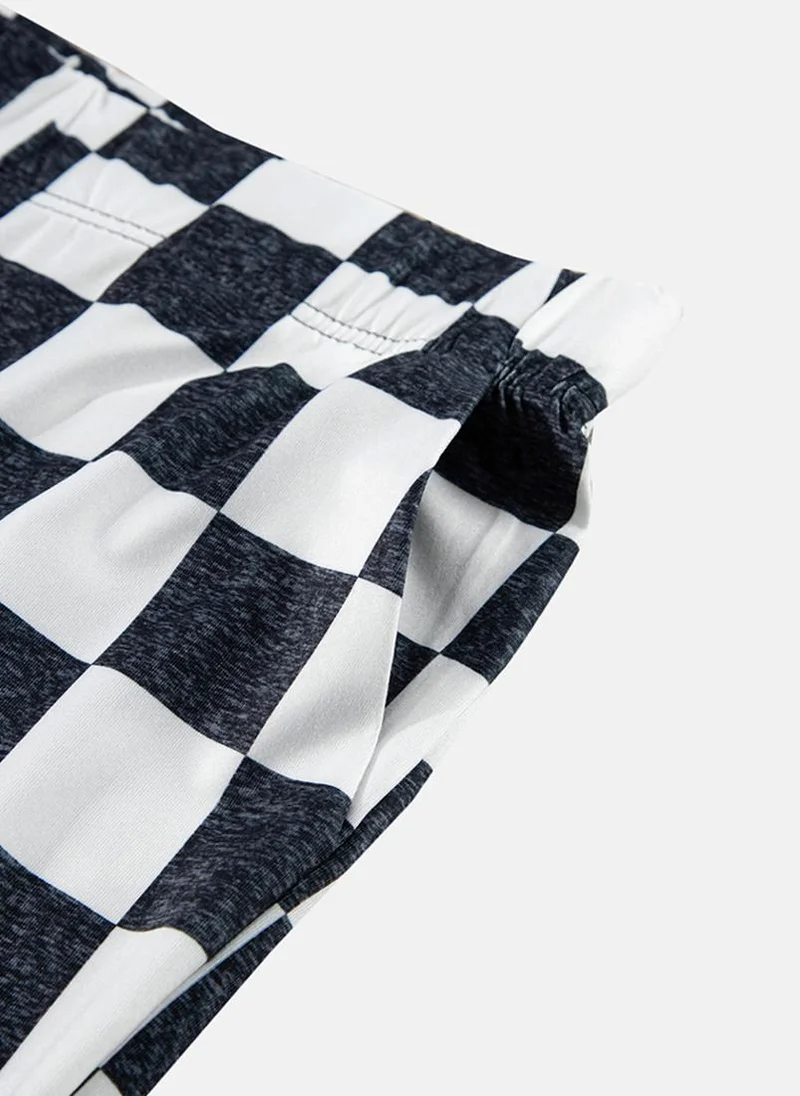 YUNIQEE Black and White Checked Trousers
