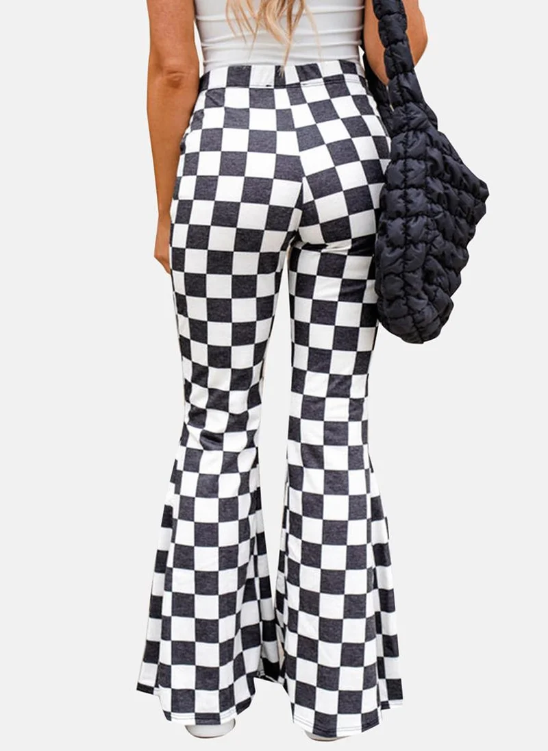 YUNIQEE Black and White Checked Trousers