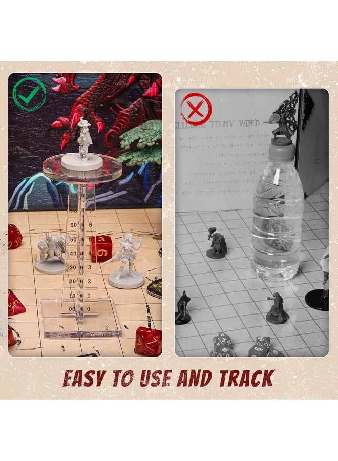 CZYY DND Flying Miniatures Combat Riser (Set of 2) Acrylic Laser Cut Flight Stand Terrain from 0 to 9999 ft Perfect for Dungeons and Dragons, Wargames, D&D and Tabletop RPG - Image 2