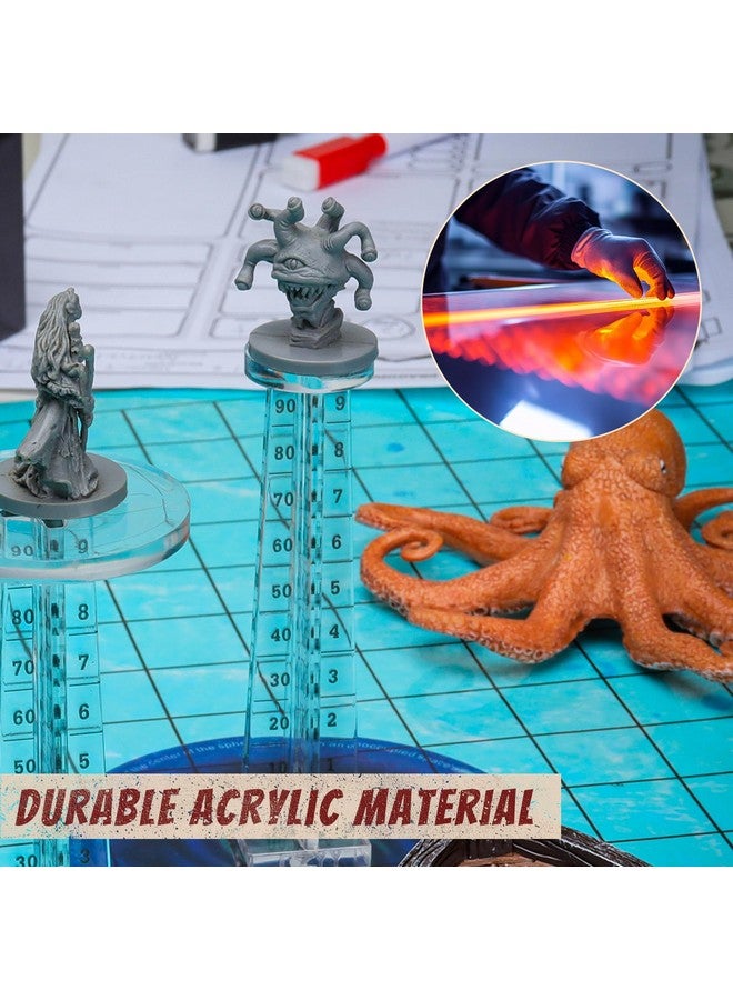 CZYY DND Flying Miniatures Combat Riser (Set of 2) Acrylic Laser Cut Flight Stand Terrain from 0 to 9999 ft Perfect for Dungeons and Dragons, Wargames, D&D and Tabletop RPG - Image 5