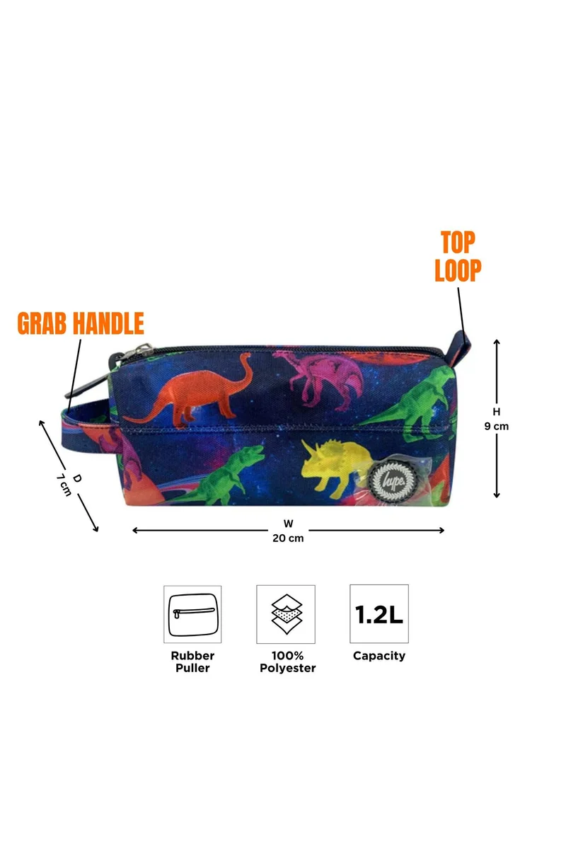 Just Hype HYPE Pencil Pouch Original Multi Space Dinosaurs