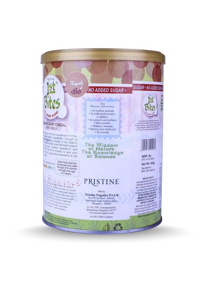 Pristine 1St Bites Baby Cereal 400G | Baby Food (6-24 Months) Stage-1, 100% Organic Ragi (No Added Sugar) | Infant Food  - Image 5