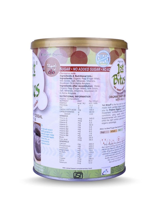 Pristine 1St Bites Baby Cereal 400G | Baby Food (6-24 Months) Stage-1, 100% Organic Ragi (No Added Sugar) | Infant Food  - Image 4