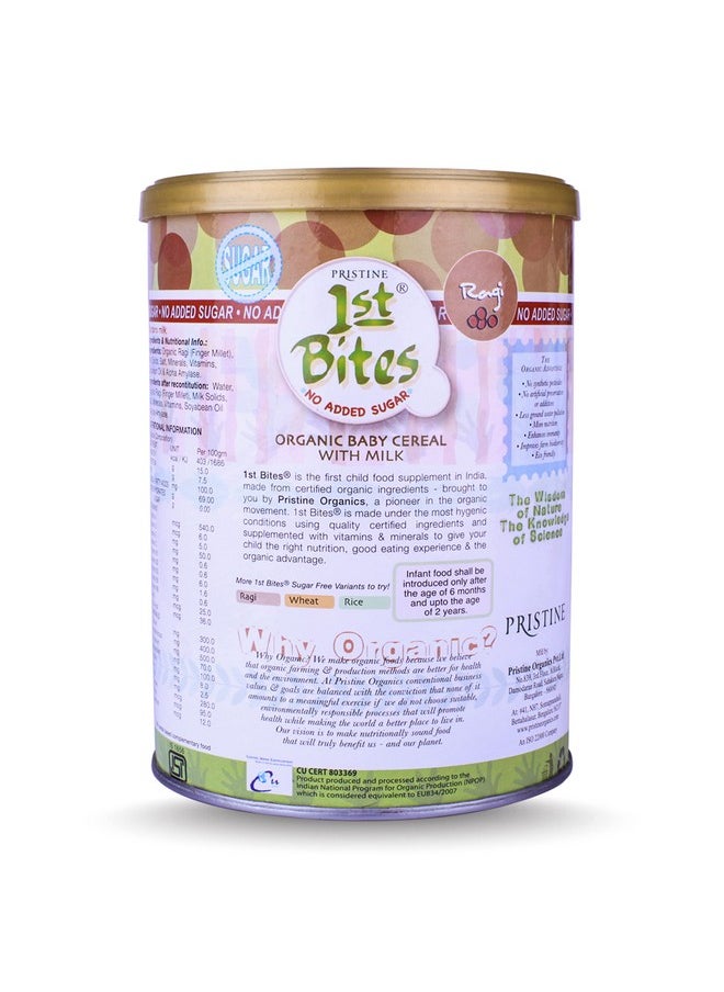 Pristine 1St Bites Baby Cereal 400G | Baby Food (6-24 Months) Stage-1, 100% Organic Ragi (No Added Sugar) | Infant Food  - Image 3