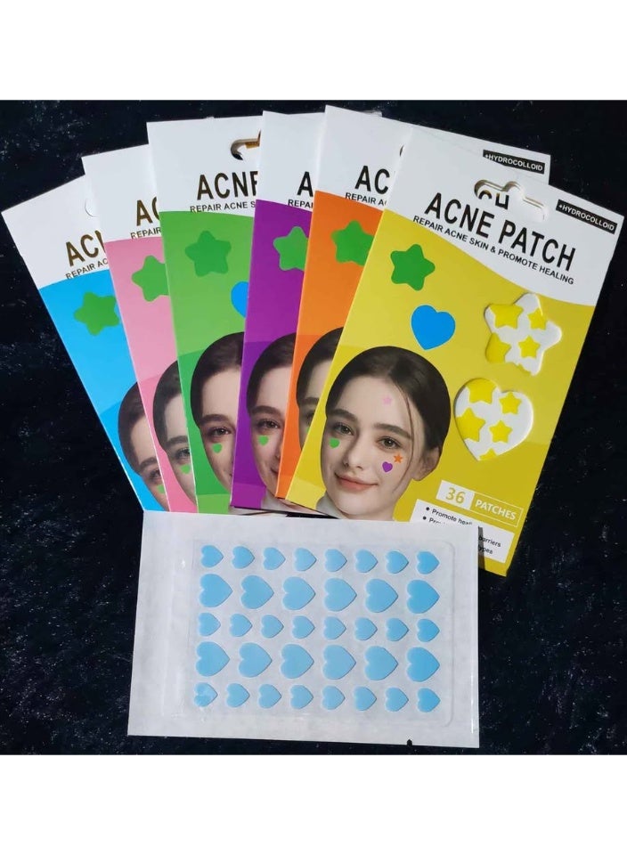 Acne patches are the ideal solution for caring for acne-prone skin. These patches feature an attractive, multi-colored, and multi-shaped design—a pack of 36 patches. - Image 5