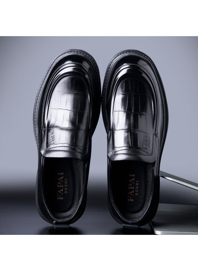 Fapai New Autumn Breathable Slip-on Genuine Leather Dress Shoes Dad Shoes Loafers Men's Shoes - Image 4