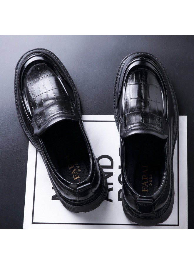 Fapai New Autumn Breathable Slip-on Genuine Leather Dress Shoes Dad Shoes Loafers Men's Shoes - Image 5