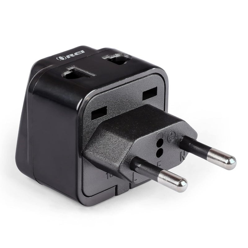 OREI Europe Adapter Set Schuko Type EF Type C Universal to Europe Travel Adapter 2 in 1 CE Certified RoHS Compliant Works in Most of Europe Albania Austria Belgium Greece - Image 2