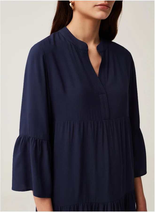 Ovs Tiered shirt dress in sustainable viscose