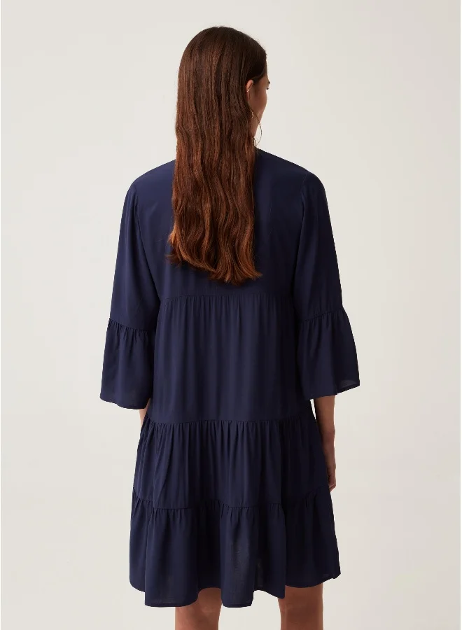 او في اس Tiered shirt dress in sustainable viscose