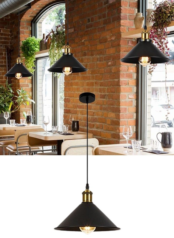 VUCATIN Indoor Black Chandelier, Vintage Chandelier for Farmhouse Dining Room Kitchen (D) - Image 1