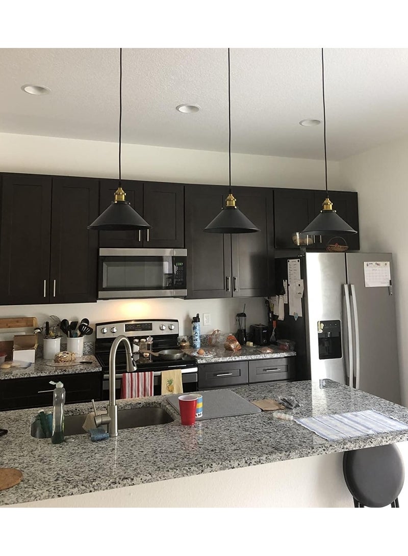 VUCATIN Indoor Black Chandelier, Vintage Chandelier for Farmhouse Dining Room Kitchen (D) - Image 2