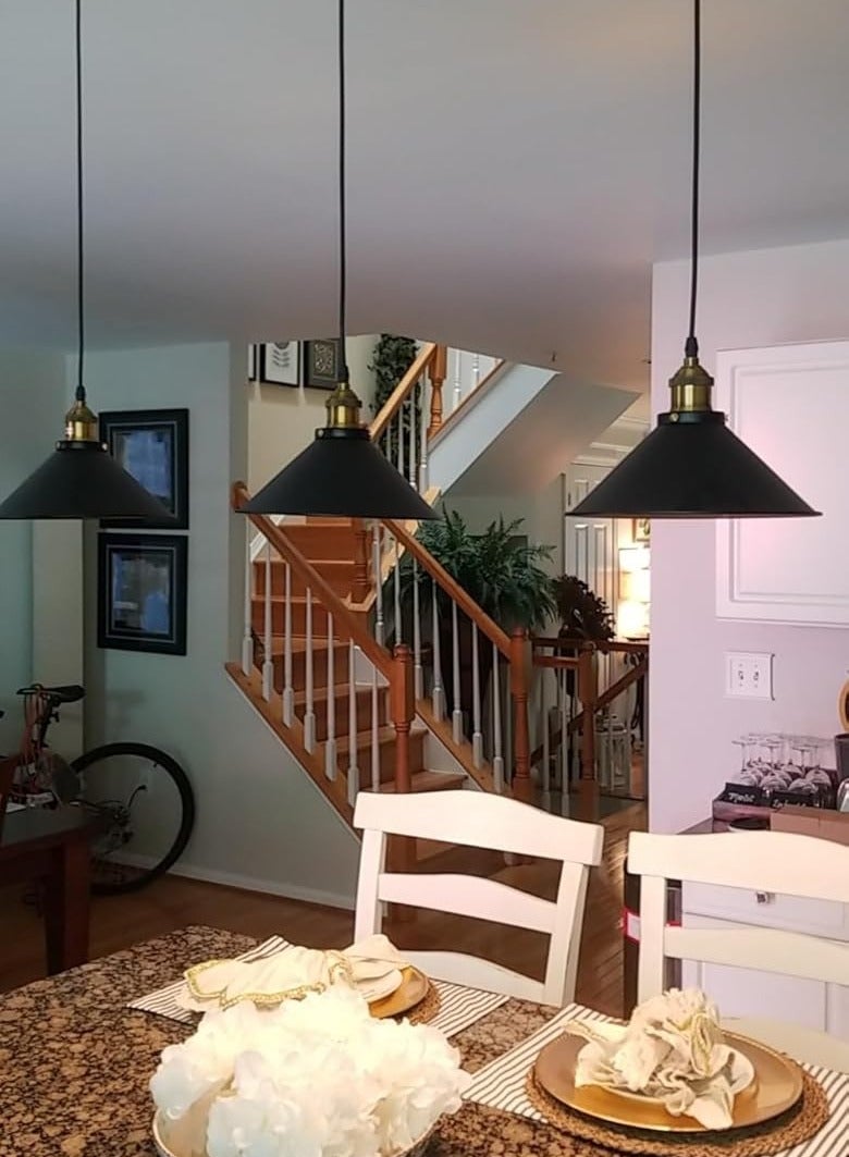 VUCATIN Indoor Black Chandelier, Vintage Chandelier for Farmhouse Dining Room Kitchen (D) - Image 5