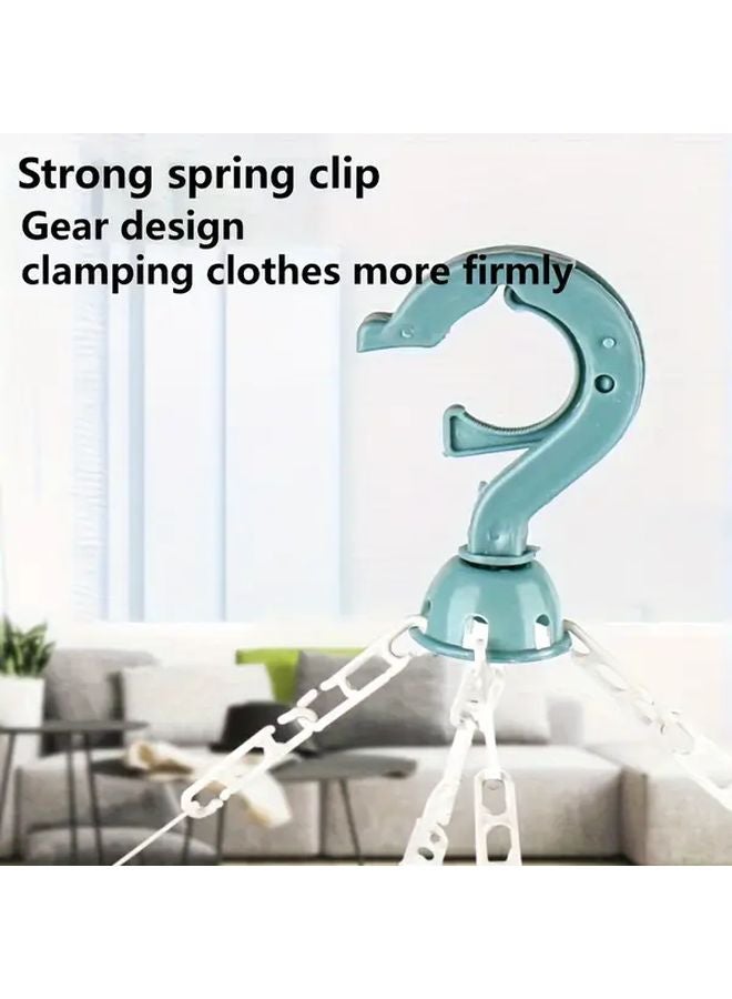 Upgraded Grey 32 Clip Foldable Clothes Hanger Space Saving Home Travel - Image 5