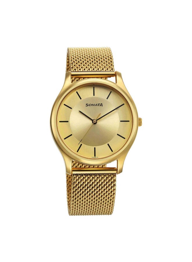 سوناتا Quartz Analog Champagne Dial Watch for Men - Image 1