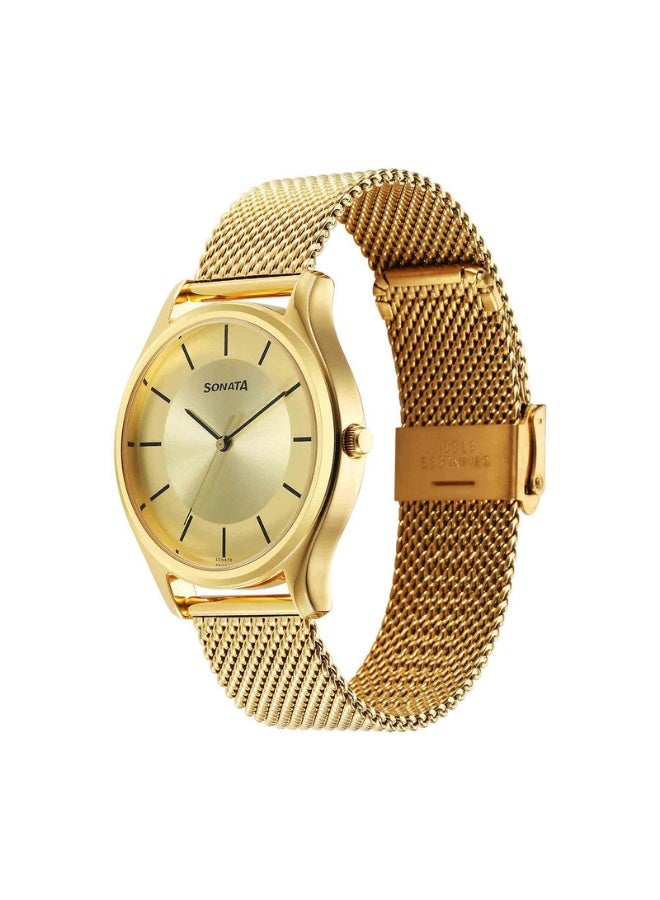سوناتا Quartz Analog Champagne Dial Watch for Men - Image 3