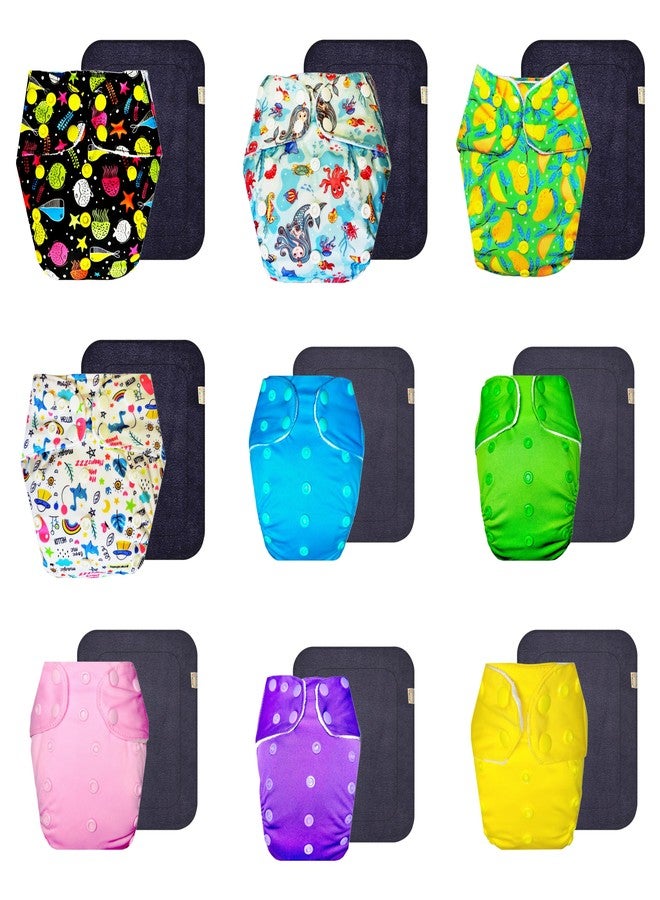 حفاضات دمبلدو القماشية الممتازة مع حشوة رمادية (عبوة من 9) | ملائمة تمامًا | مانعة للتسرب | سريعة الجفاف | موثوق بها من قبل الأمهات | من 3 أشهر إلى 3 سنوات | للجنسين - Image 1