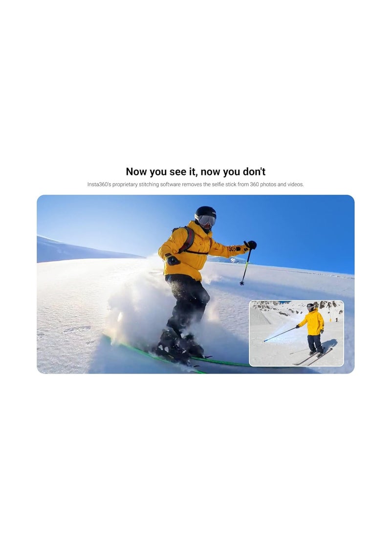 Insta360 - Insta360 114cm Long Invisible Selfie Stick Compatible with Insta 360 X4, X3, X2, ONE RS, G0 2, ONE R, ONE X. - Image 1