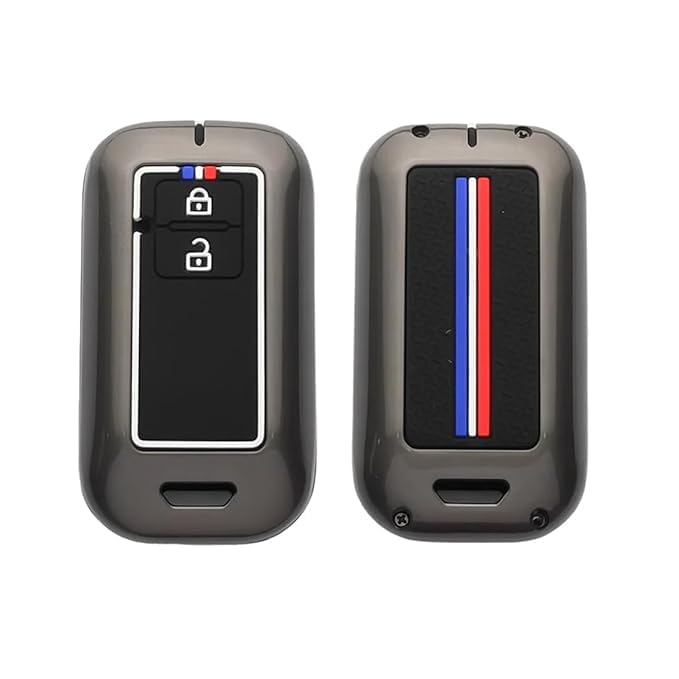 Cri8Hub Premium Metal Silicon Key Cover Compatible with Maruti Suzuki jimny Baleno Grand Vitara XL6 Swift New Brezza 2022 Ertiga Dzire 2 Button Key Special Feature Visibilitye in Low-Ligh Condition - Image 4