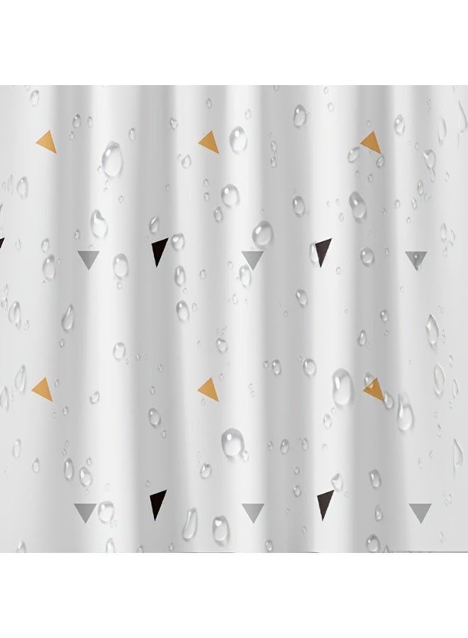 Waterproof Shower Curtain 78.74inch * 70.87inch Bathroom Shower Curtain, Corner Shower Curtain, Fashionable Pattern Shower Curtain, PEVA Shower Curtain, With Rust Proof Metal Gasket And Hook - Image 4