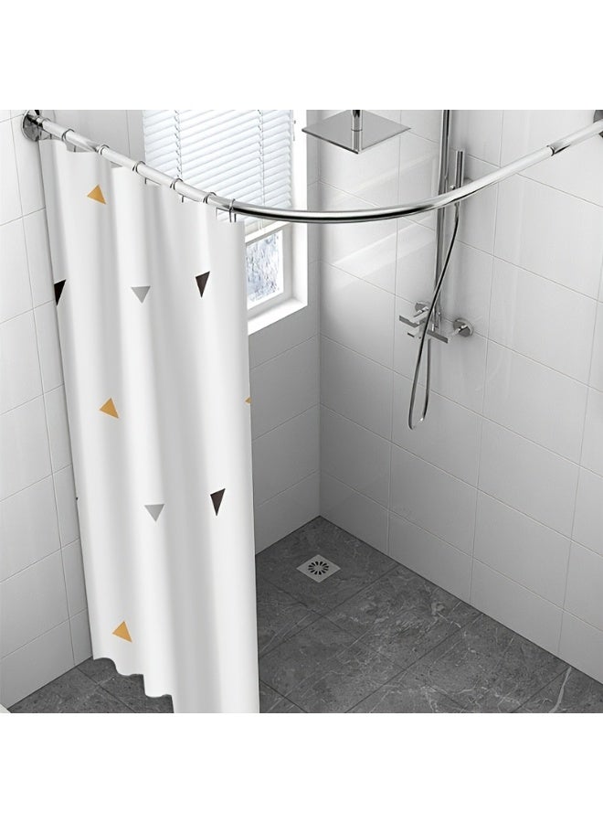 Waterproof Shower Curtain 78.74inch * 70.87inch Bathroom Shower Curtain, Corner Shower Curtain, Fashionable Pattern Shower Curtain, PEVA Shower Curtain, With Rust Proof Metal Gasket And Hook - Image 3