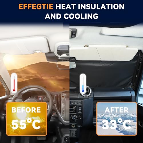 HAPPYHORSE Windshield Sunshade Compatible with Mercedes-Benz G-Class W463 G63 G65 G55 G500 G550 G350d 2004-2018 ，Front Window Sun Visor Protector,UV Protection Heat Insulation Windshield Sun Shade (Style C) - Image 3