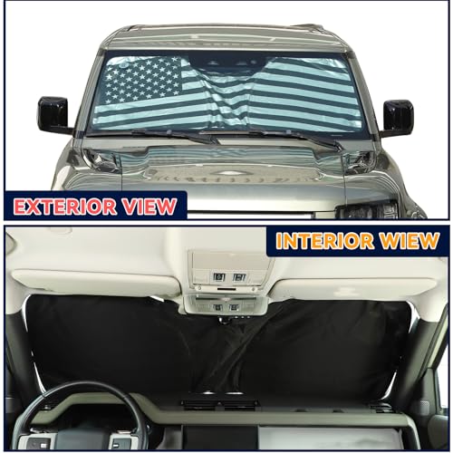 HAPPYHORSE Windshield Sunshade Compatible with Mercedes-Benz G-Class W463 G63 G65 G55 G500 G550 G350d 2004-2018 ，Front Window Sun Visor Protector,UV Protection Heat Insulation Windshield Sun Shade (Style C) - Image 4