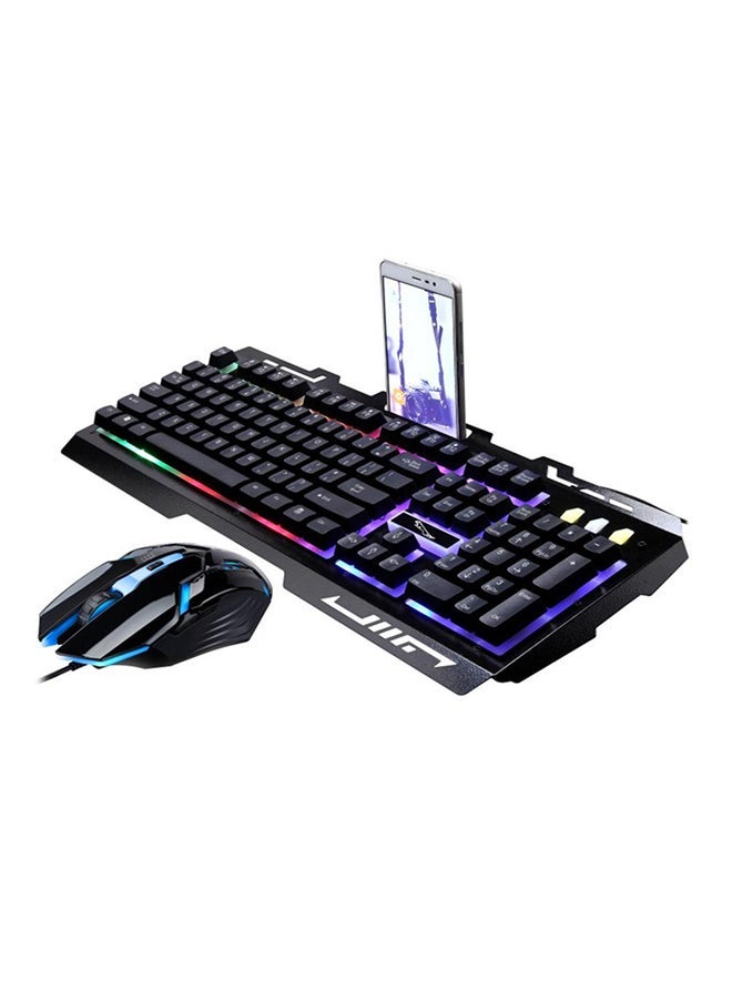 طقم مكون من لوحة مفاتيح ميكانيكية بمنفذ USB وماوس ألعاب ضوئي، طراز G700 - Image 1