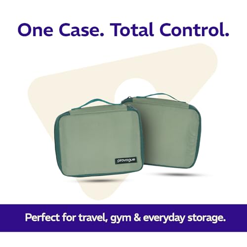 Provogue Nest Toiletry Case for Men & Women, Water Wicking Polyester Fabric, Travel Pouch for Toiletries Shaving Kit & Travel Accessories with Hanger, Toiletry Bag for Men and Women, Sage Green - Image 3