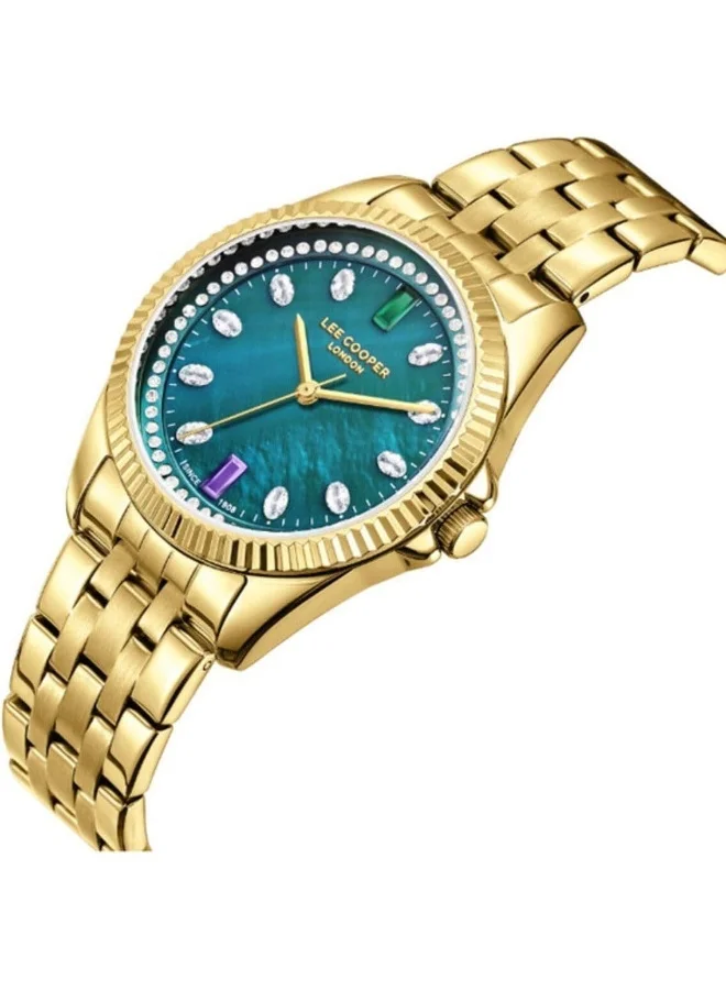 Lee Cooper Women's Watch, Analog Display and Metal Strap - LC08033.170, Gold