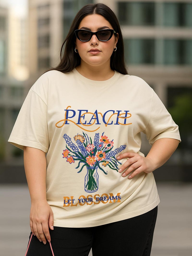 JUNEBERRY® Women’s Plus Size T-Shirt | Big Size 3XL–5XL | Plus Size Casual Cotton T-Shirt for Curvy Women | Soft & BreathablePS_OS_JB_PCL_SW_5XL - Image 2