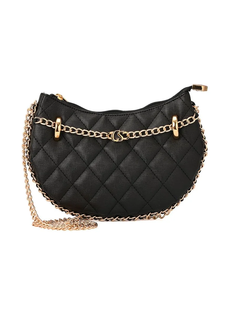 Carmen Steffens Matelassé Chain Bag Black