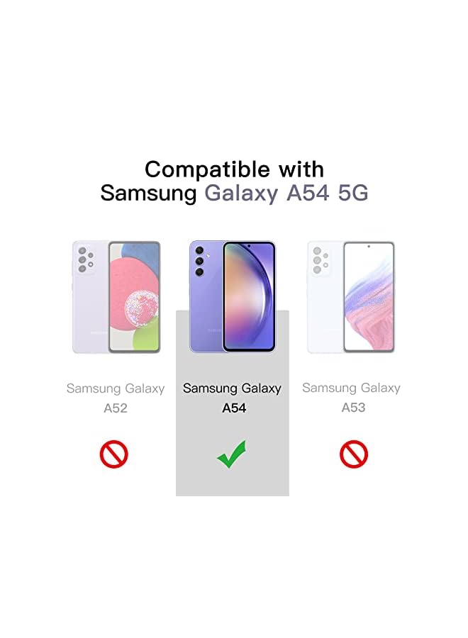 جي تيك حالة غير لامعة ل Samsung Galaxy A54 5G 6.4 بوصة ، وغطاء الهاتف النحيف الظهر الشفاف المتجمد ، ومكافآت الأصناف (أرجواني) - Image 2