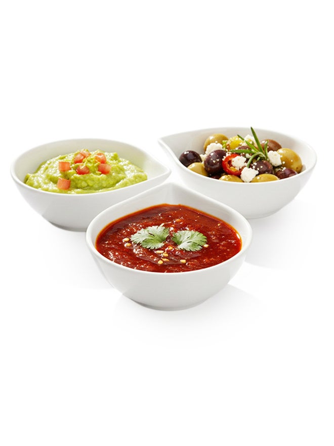 Shallow 3-Piece Porcelain Bowl Set, 12cm - Image 2