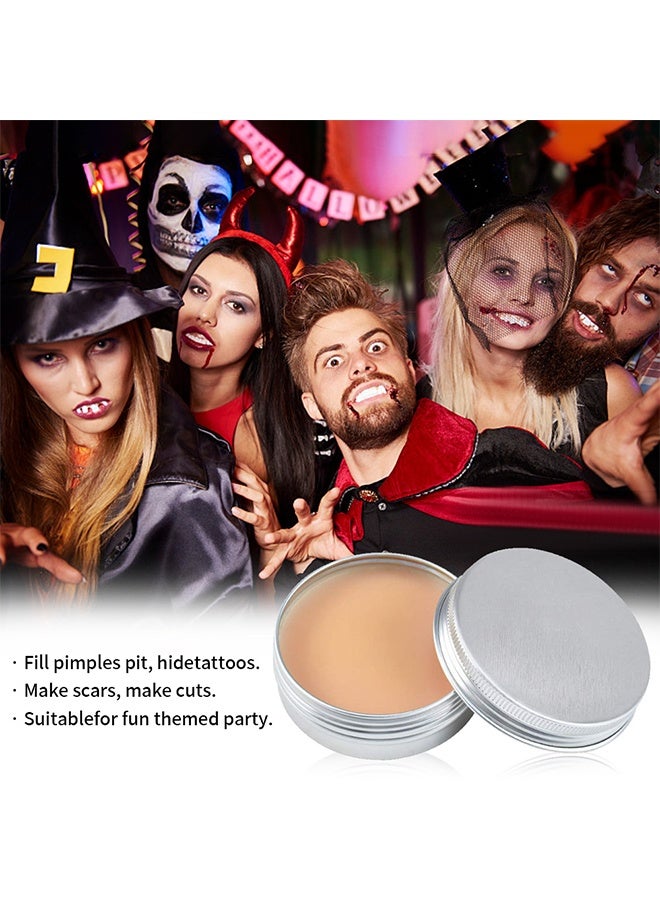 30 غرام شمع الندوب، مكياج تأثيرات خاصة للندوب، شمع جلد أنف مزيف لكوسبلاي، شمع تشكيل ندوب مزيفة لندوب/جروح واقعية، فاتح (1 صندوق) - Image 4