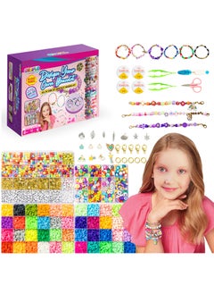 GRAFLO Bracelet Making Kit with 14,000 Pcs for Jewelry making, Polymer Clay beads for Teens Girls Crafts for Girls, DIY Arts and Crafts Gifts Toys for Kids 6+ Years  - Image 1