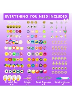 GRAFLO Bracelet Making Kit with 14,000 Pcs for Jewelry making, Polymer Clay beads for Teens Girls Crafts for Girls, DIY Arts and Crafts Gifts Toys for Kids 6+ Years  - Image 5