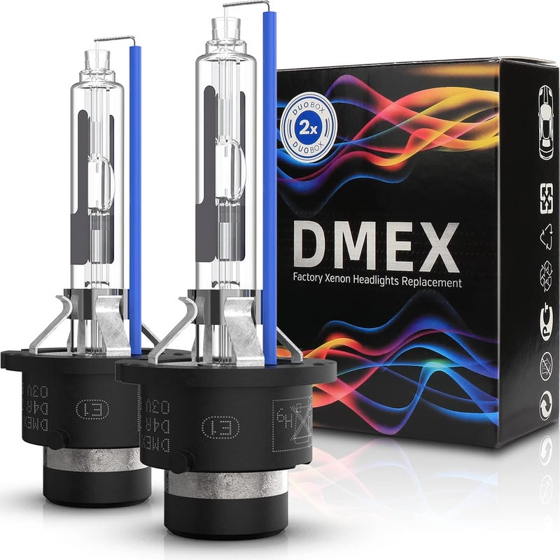 DMEX (زوج) D4R 35W 6000K لمبات زينون HID أمامية بديلة 42406 66450 42406WX لمبات السيارة الأمامية - Image 1