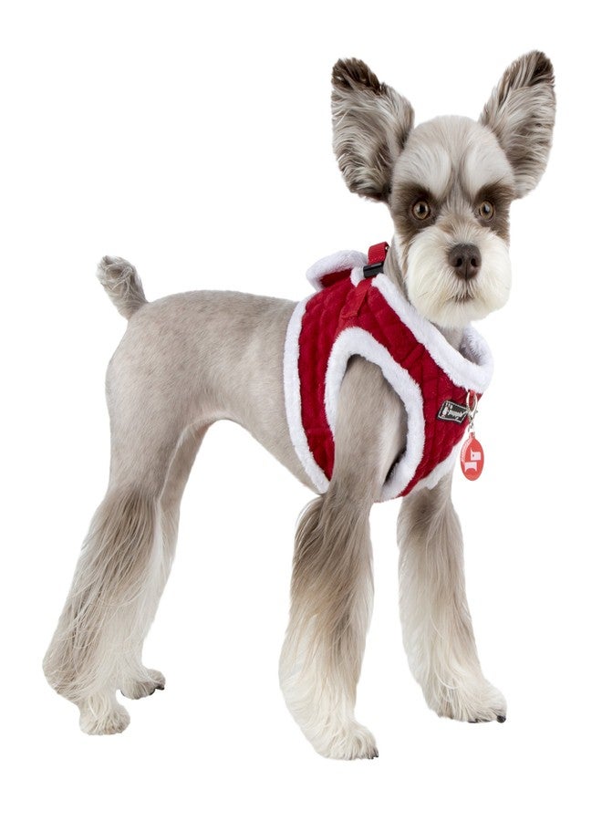 Puppia Blitzen Vest Dog Harness Step-in Warm Winter Christmas Holiday Harness for Small and Medium Dog, Red, Small - Image 4