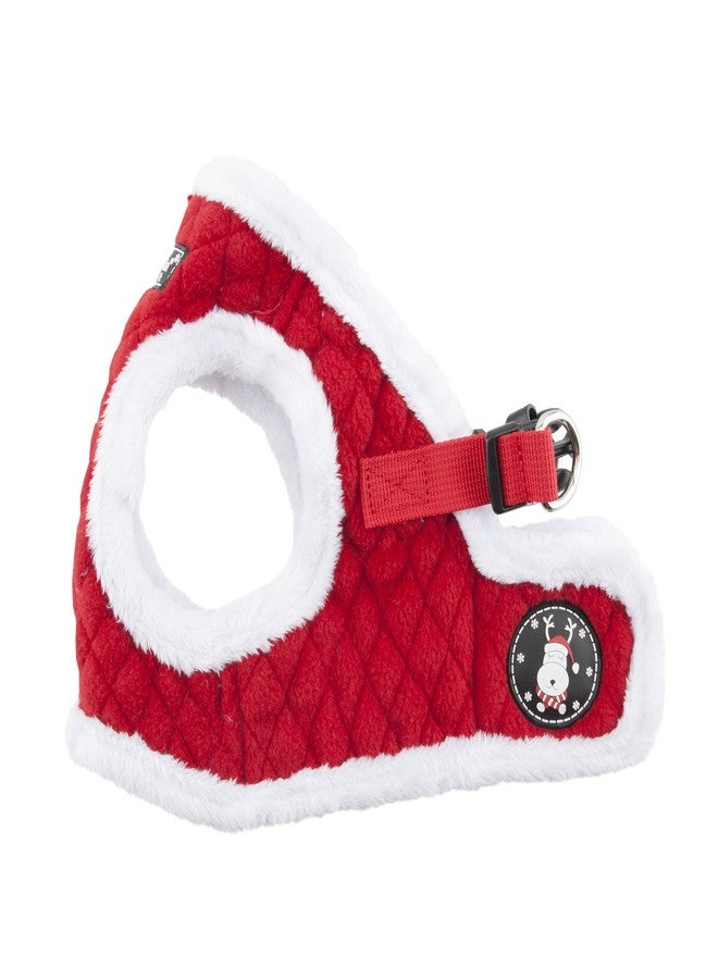 Puppia Blitzen Vest Dog Harness Step-in Warm Winter Christmas Holiday Harness for Small and Medium Dog, Red, Small - Image 1