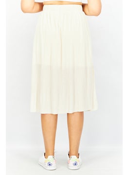 adidas Originals Women Sportswear Fit Embroidered Logo Midi Skirt, Cream  - Image 2