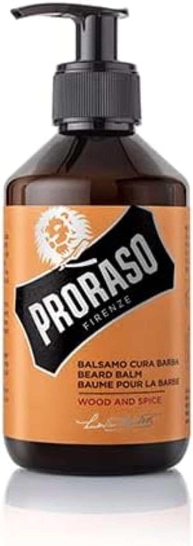 Proraso Beard Balm Wood and Spice 300ml Scented Beard Balm for Men Softens Protects and Eases Itching and Discomfort Made in Italy - Image 1
