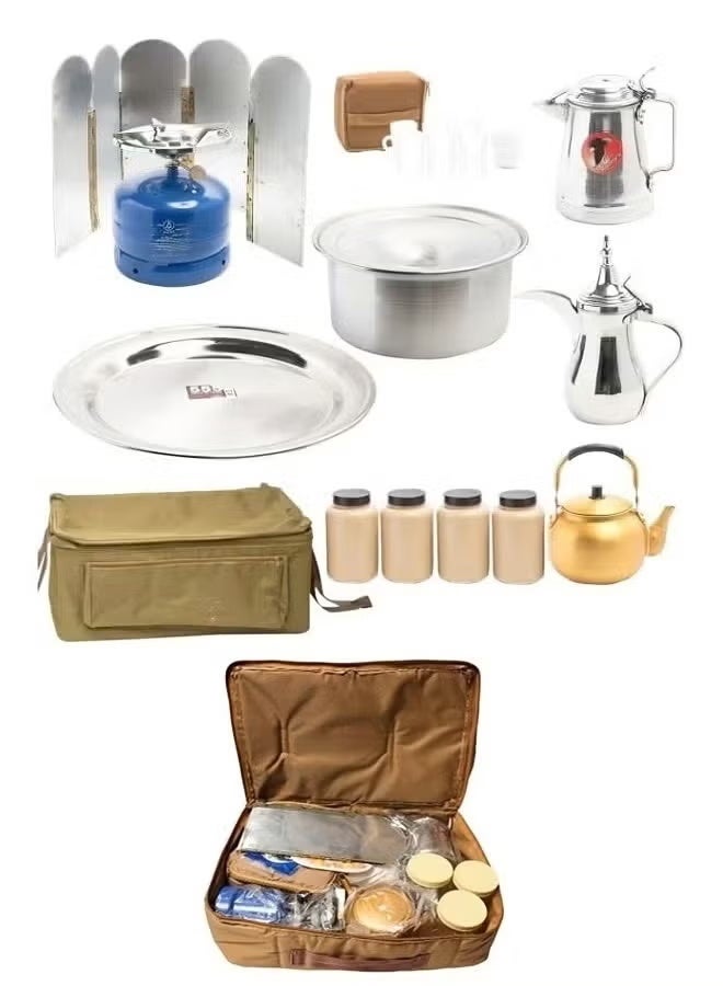 كادي ون طقم حقيبة رحلات مع إكسسوارات تخييم مكون من 29 قطعة - Image 1