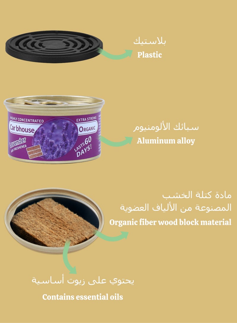 MITOYO Air Freshener - Lavender - Odor Eliminator - Solid Wood Block Aromatherapy - Contains Essential Oil Ingredients - Scent Freshener - For Closet, Bathroom, Car, Living Room, Office, Pet Area  - Image 2