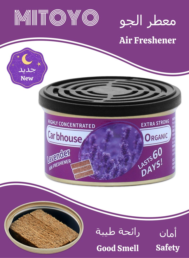 MITOYO Air Freshener - Lavender - Odor Eliminator - Solid Wood Block Aromatherapy - Contains Essential Oil Ingredients - Scent Freshener - For Closet, Bathroom, Car, Living Room, Office, Pet Area  - Image 1