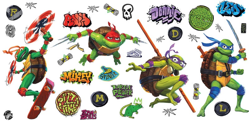 RoomMates Teenage Mutant Ninja Turtles Mutant Mayhem Character Peel and Stick Wall Decals by RoomMates RMK5442SCS